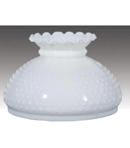 B&P Lamp Light Blue Glass Lamp Shade with Diamond Quilted Pattern